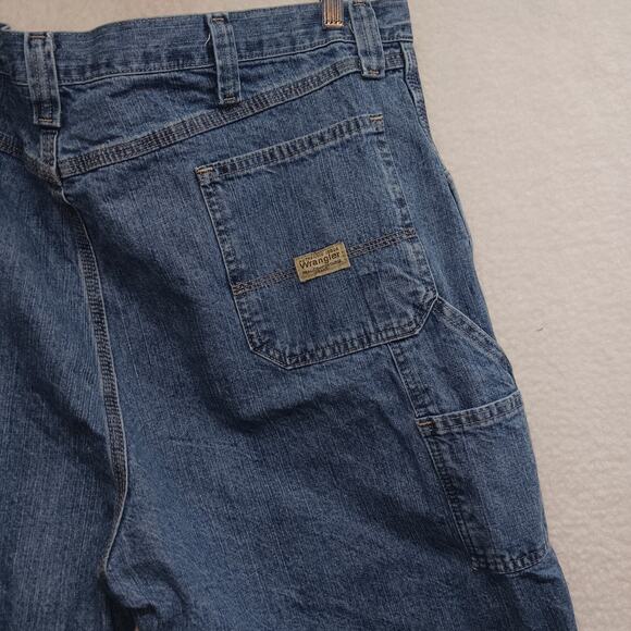 Wrangler Mens Carpenter Jean‎ Shorts Size 44R Relaxed Fit Blue Denim Cotton - Picture 8 of 9
